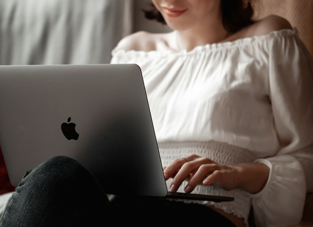 Person working on laptop